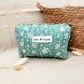 Trousse Ciao Boum 100% coton fleurie/vert