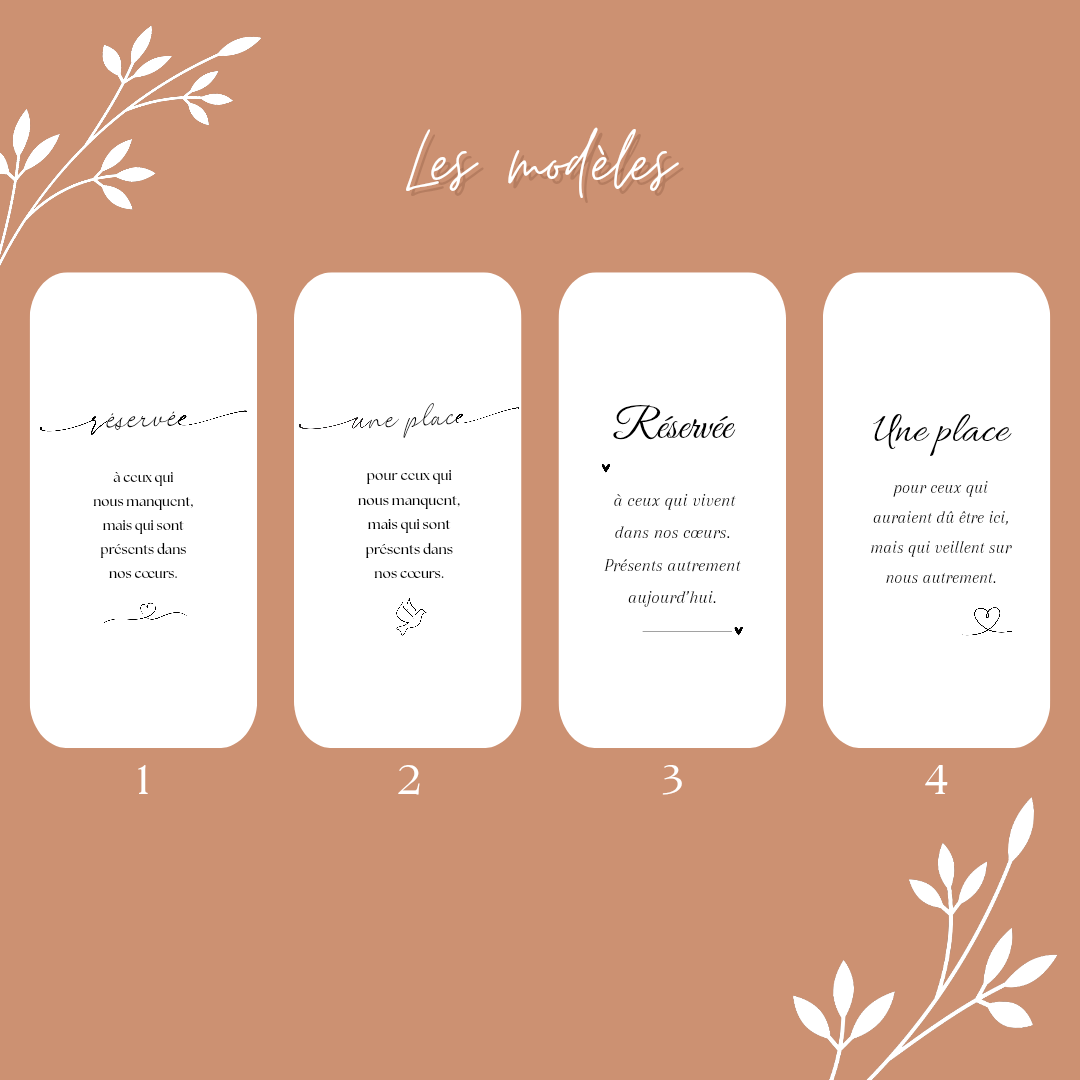 Panneau de chaise commémoratif mariage en tissu personnalisé – Hommage aux êtres chers – Version élégance