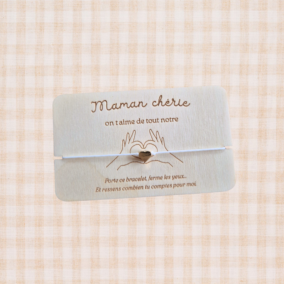 Carte bracelet message cadeau Maman