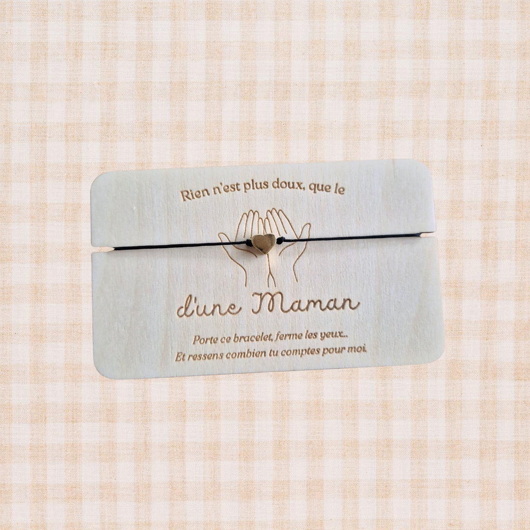 Carte bracelet message cadeau Maman