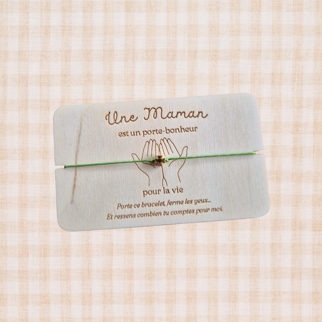 Carte bracelet message cadeau Maman