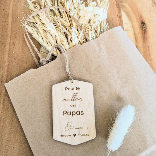 Étiquette cadeau personnalisée pour le meilleur des papas