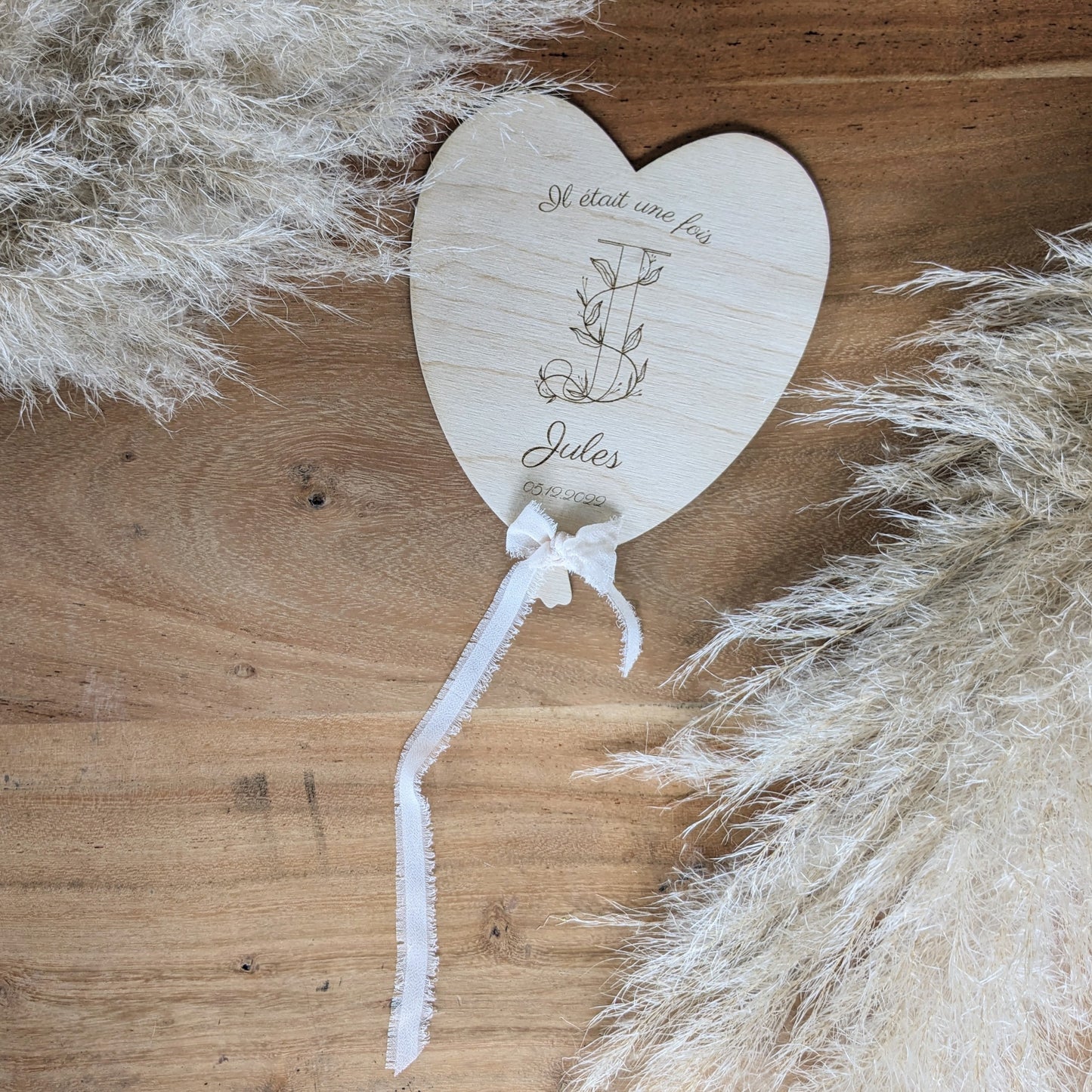 Ballon cœur prénom personnalisé petit format