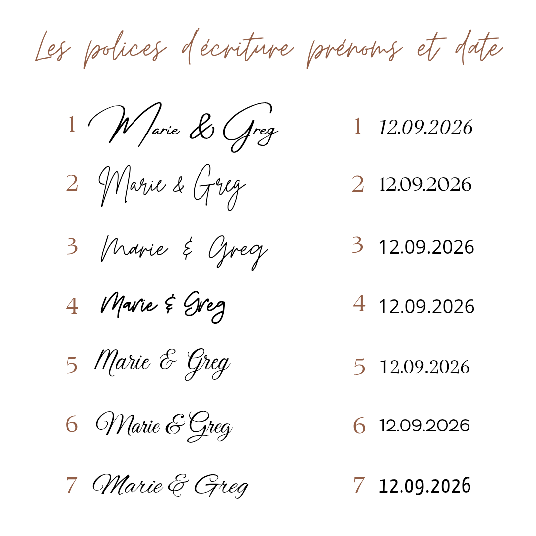 Stickers personnalisés pour panneau de bienvenue - Mariage & Événement