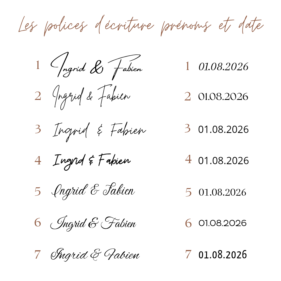 Stickers personnalisés pour panneau de plan de table - Mariage & Événement