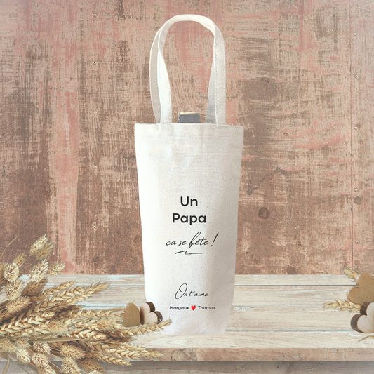 Sac à bouteille un Papa ça se fête personnalisé