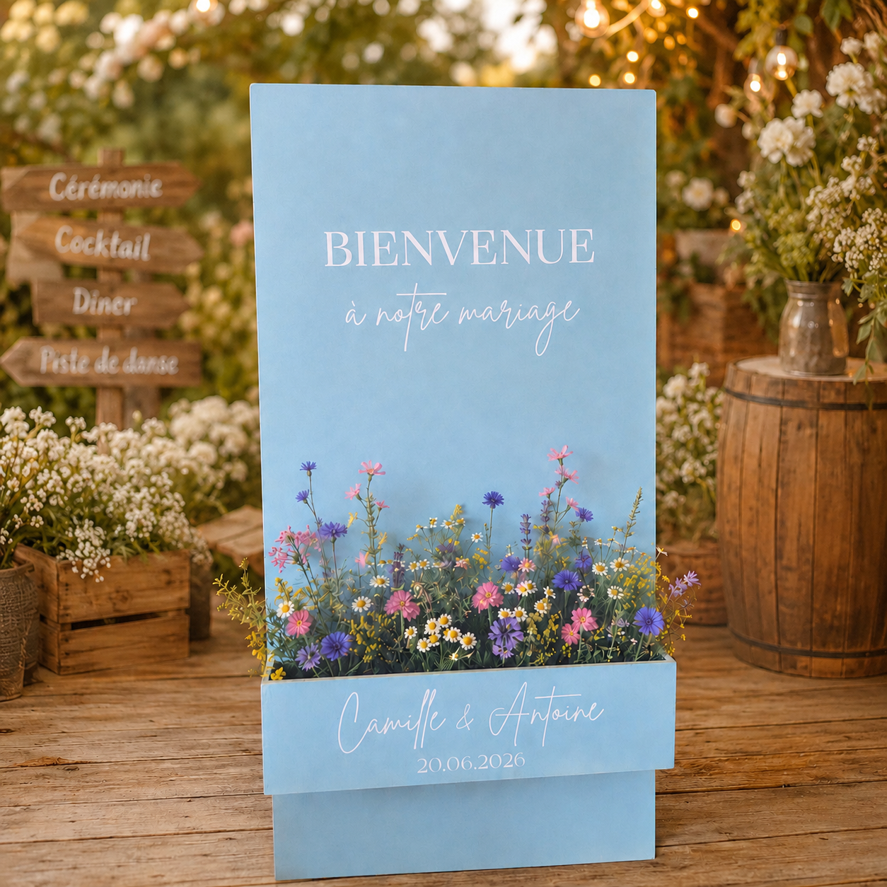 Stickers personnalisés pour panneau de bienvenue - Mariage & Événement