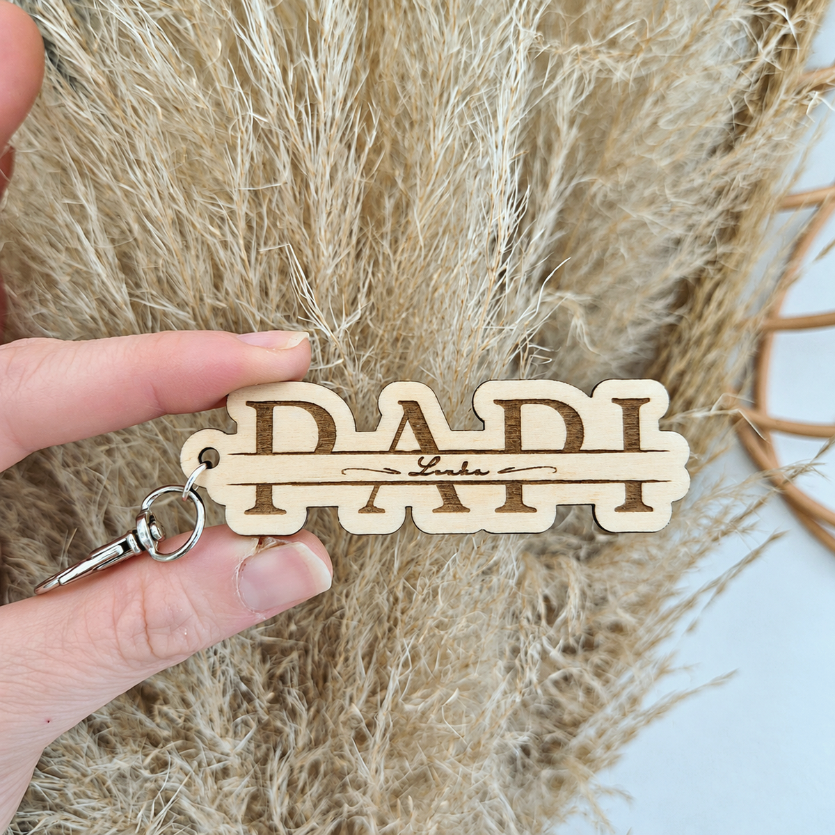 Porte-clés PAPI en bois personnalisé