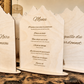 Menu en bois personnalisé 2 faces - Montagne - Mariage & Événements