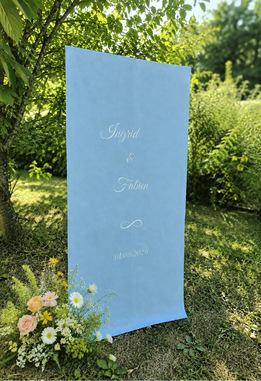 Panneau en tissu sur mesure - Mariage & Événement