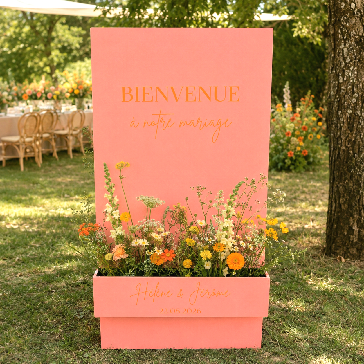 Stickers personnalisés pour panneau de bienvenue - Mariage & Événement