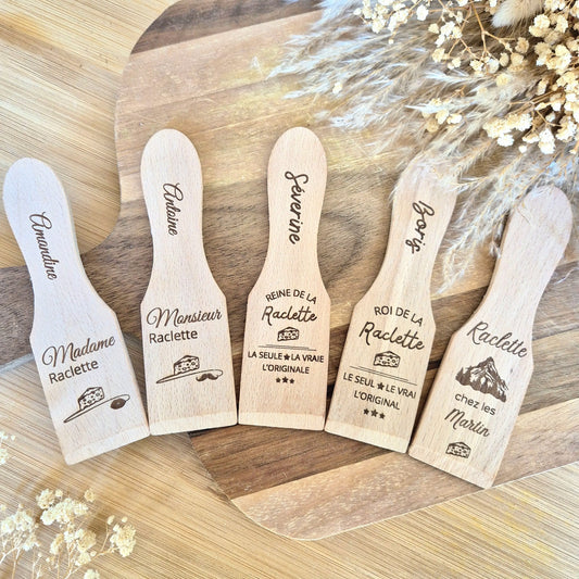 9 spatules à raclette personnalisées