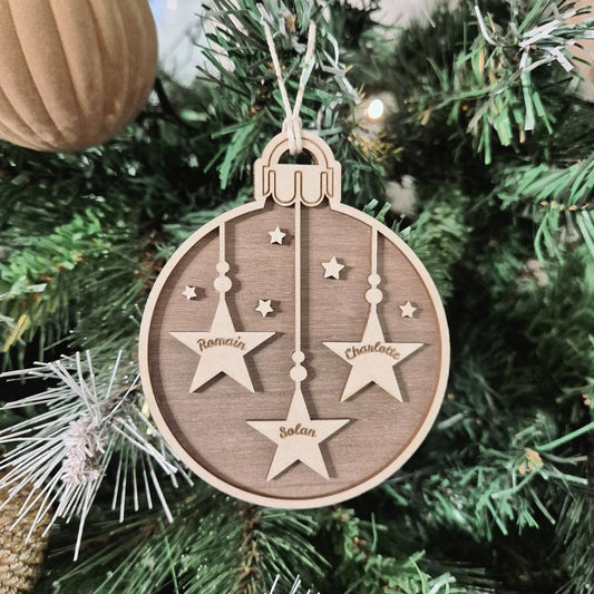 Suspension boule étoiles personnalisée