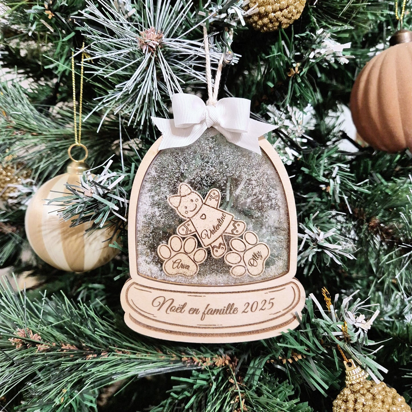 Boule à neige famille personnalisée