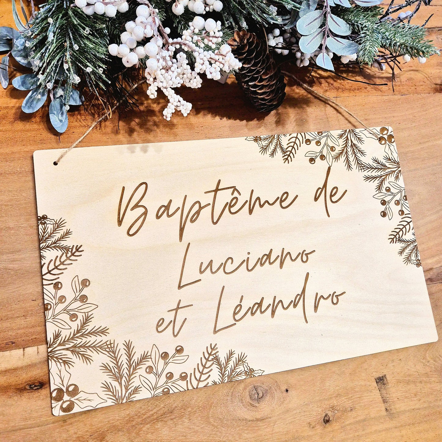 Pancarte personnalisée - Baptême