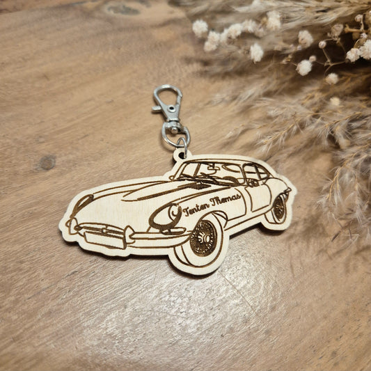 Porte-clés voiture en bois personnalisé