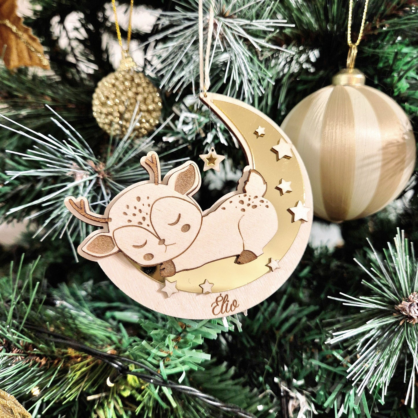 Suspension faon rêves étoilés personnalisée