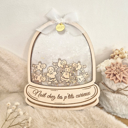 Maxi boule à neige famille personnalisée sur mesure