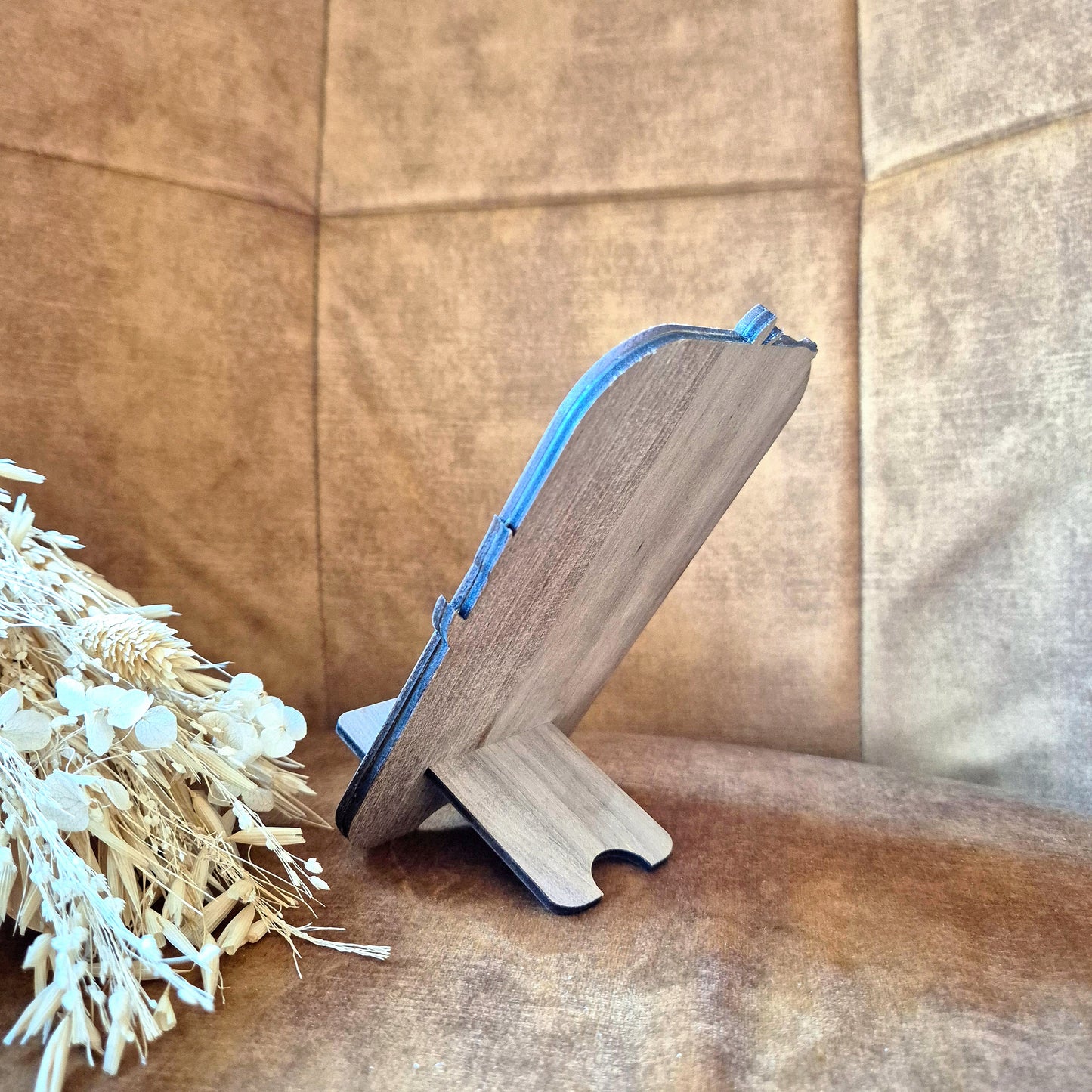 Support téléphone en bois personnalisé sur-mesure - Cadeau entreprise
