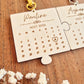 Duo de porte-clés en bois personnalisés - Puzzle calendrier