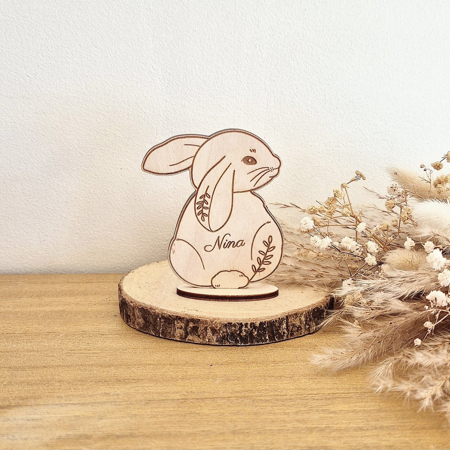 Marque place sur socle personnalisé - Lapin