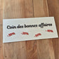 3 pancartes en bois sur mesure -  Logos + destockage