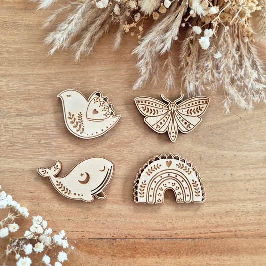 Lot de 4 magnets - Collection poétique