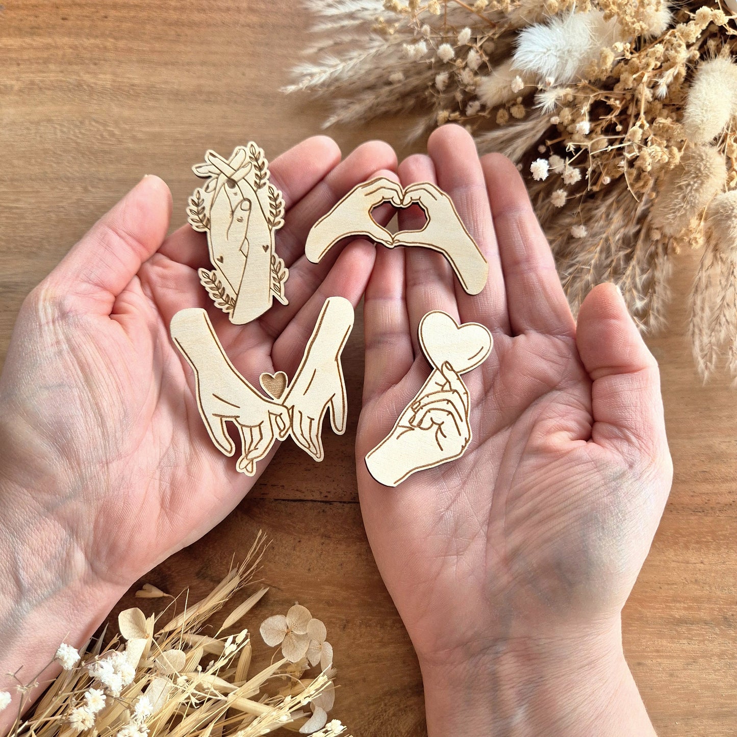 Lot de 4 magnets - Collection Amour