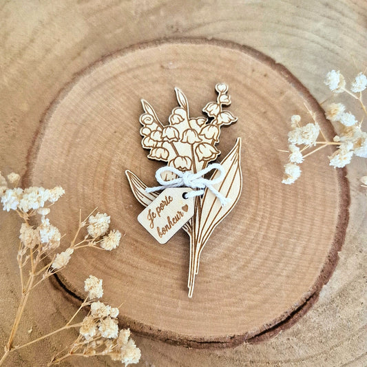 Magnet brin de muguet porte-bonheur