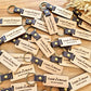 Porte-clés en bois personnalisés cadeaux clients - Quantité minimum 10