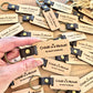 Porte-clés en bois personnalisés cadeaux clients - Quantité minimum 10
