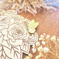 Bouquet éternel en bois personnalisé