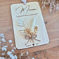 Carte fleurie en bois personnalisée Maman