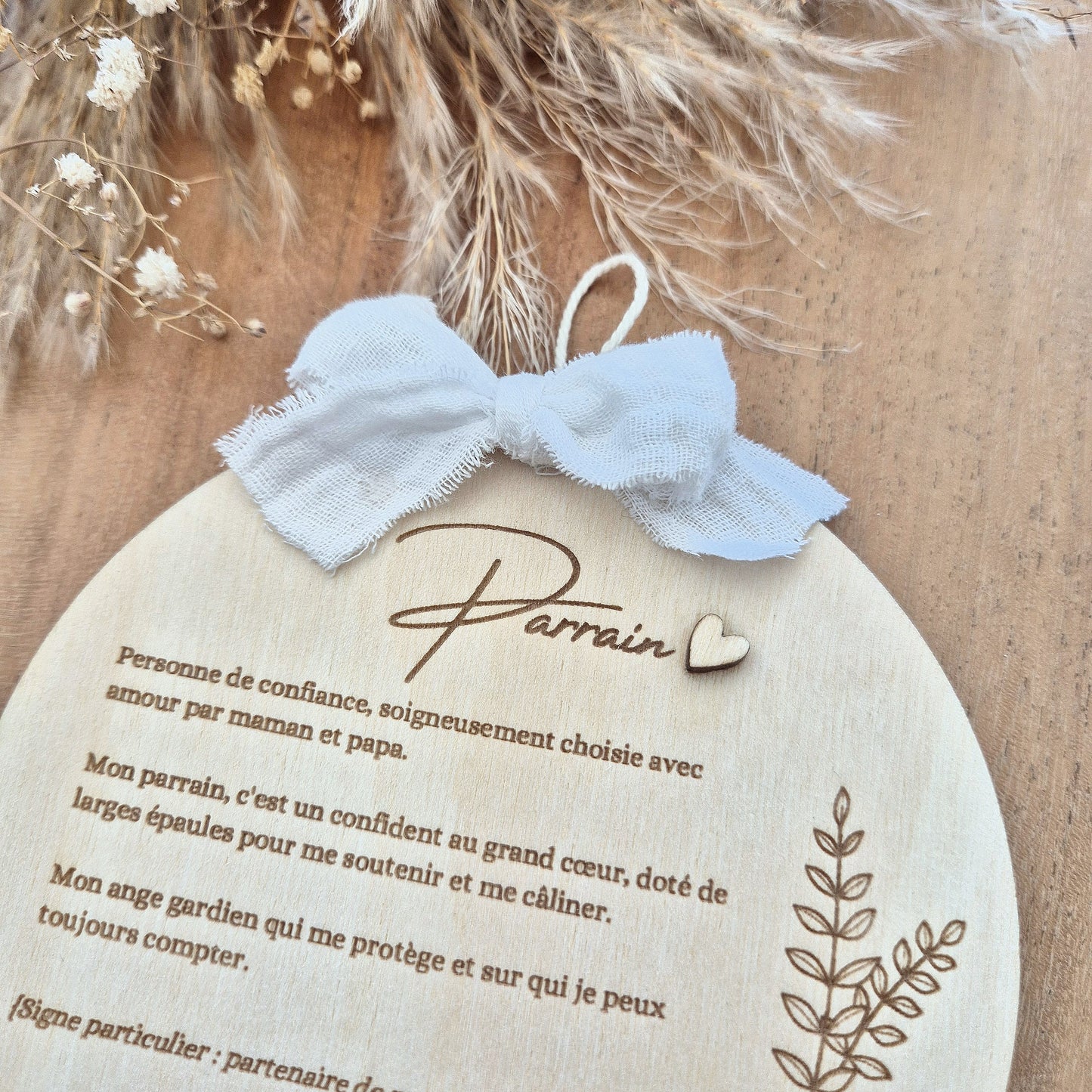 Médaillon parrain personnalisé