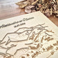 Livre d'or en bois personnalisé sur mesure - Montagnes