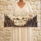 Tableau lumineux 3D en bois artisanal – Montagnes