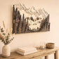 Tableau lumineux 3D en bois artisanal – Montagnes