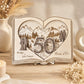 Tableau en bois Noces d'Or sur mesure