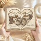 Tableau en bois Noces d'Or sur mesure