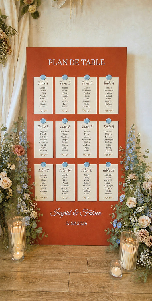 Stickers personnalisés pour panneau de plan de table - Mariage & Événement