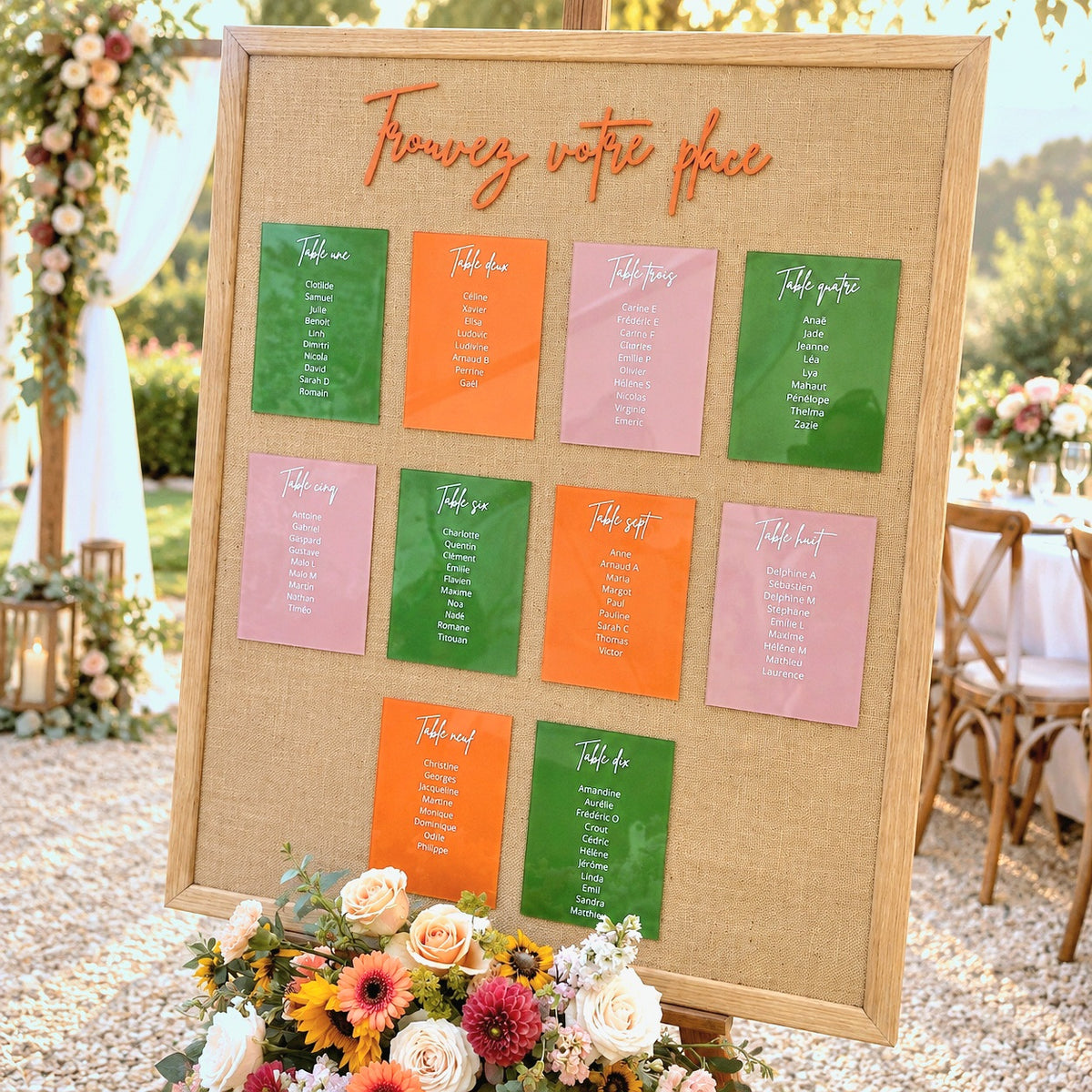 Plan de table sur mesure - Mariage & Événement
