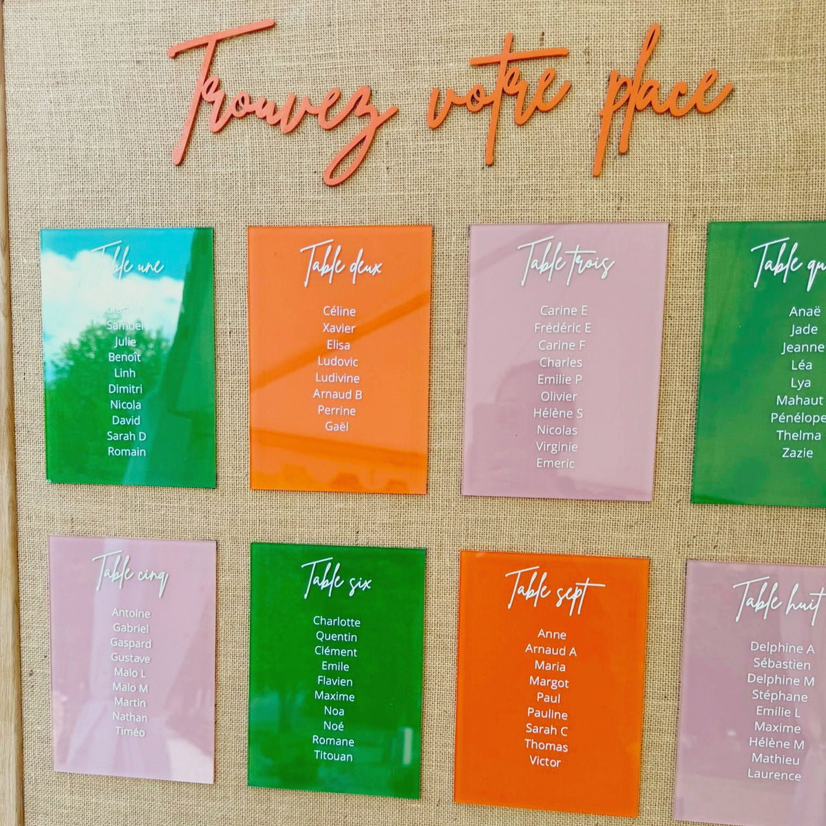Plan de table sur mesure - Mariage & Événement