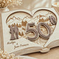 Tableau en bois Noces d'Or sur mesure