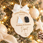 Suspension de Noël en bois personnalisée - Cadeau jeunes mariés
