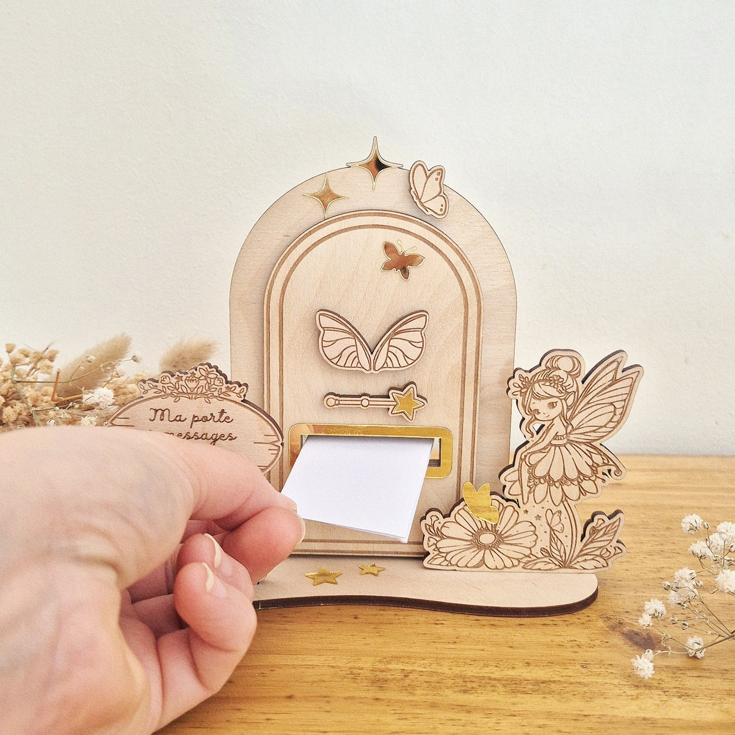 Mini porte à messages magiques personnalisée - Jardin enchanté