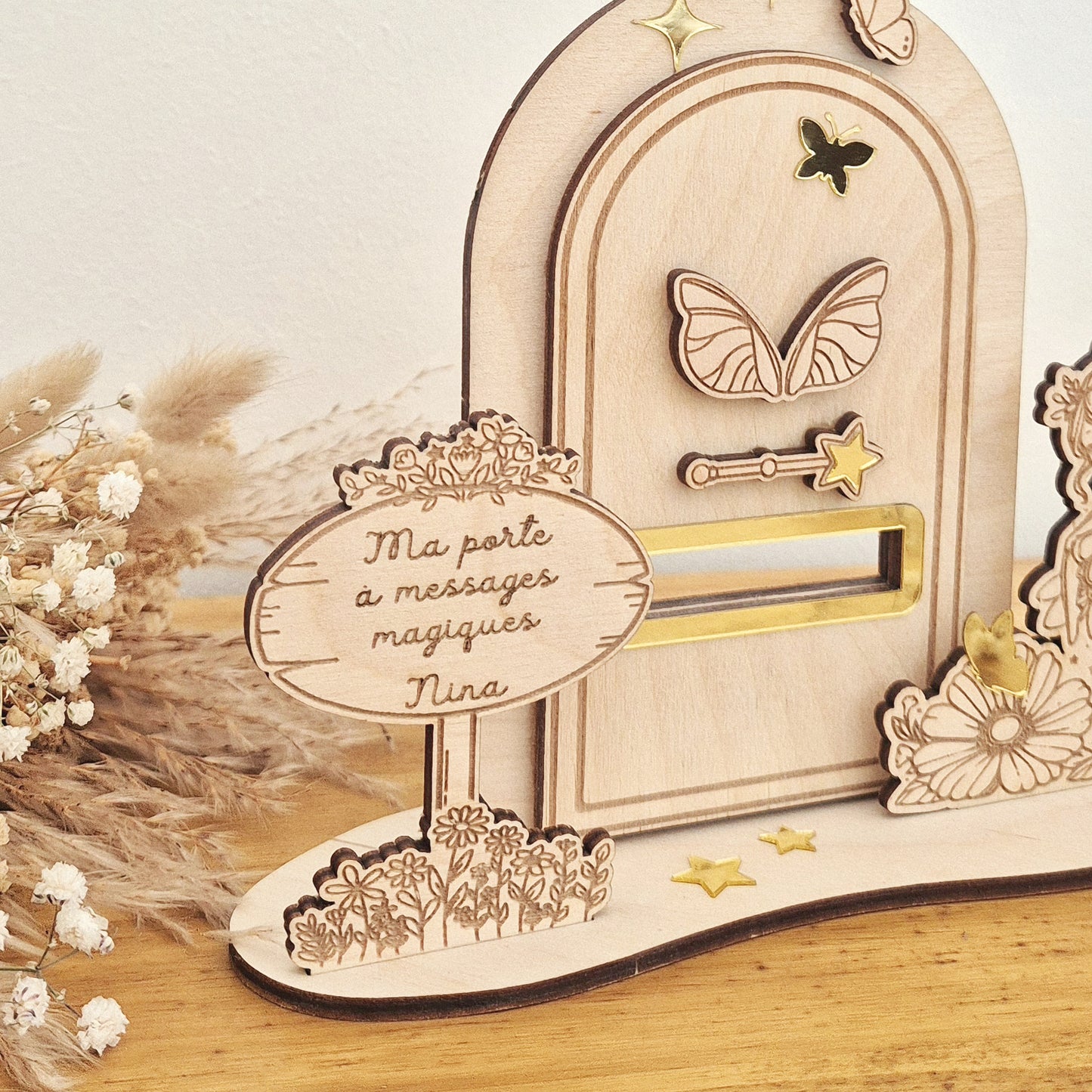 Mini porte à messages magiques personnalisée - Jardin enchanté