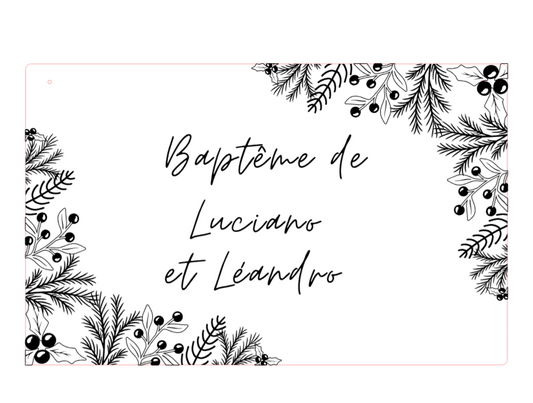 Pancarte personnalisée - Baptême