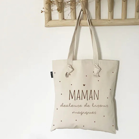 Tote bag "Maman dealeuse de bisous magiques"