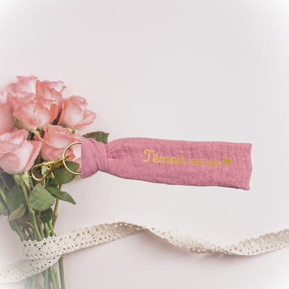 Porte-clés Témoin en or personnalisable